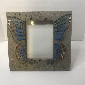 Picture frame by frameology 5X7 but the decor of the frame is 10x10 hand painted